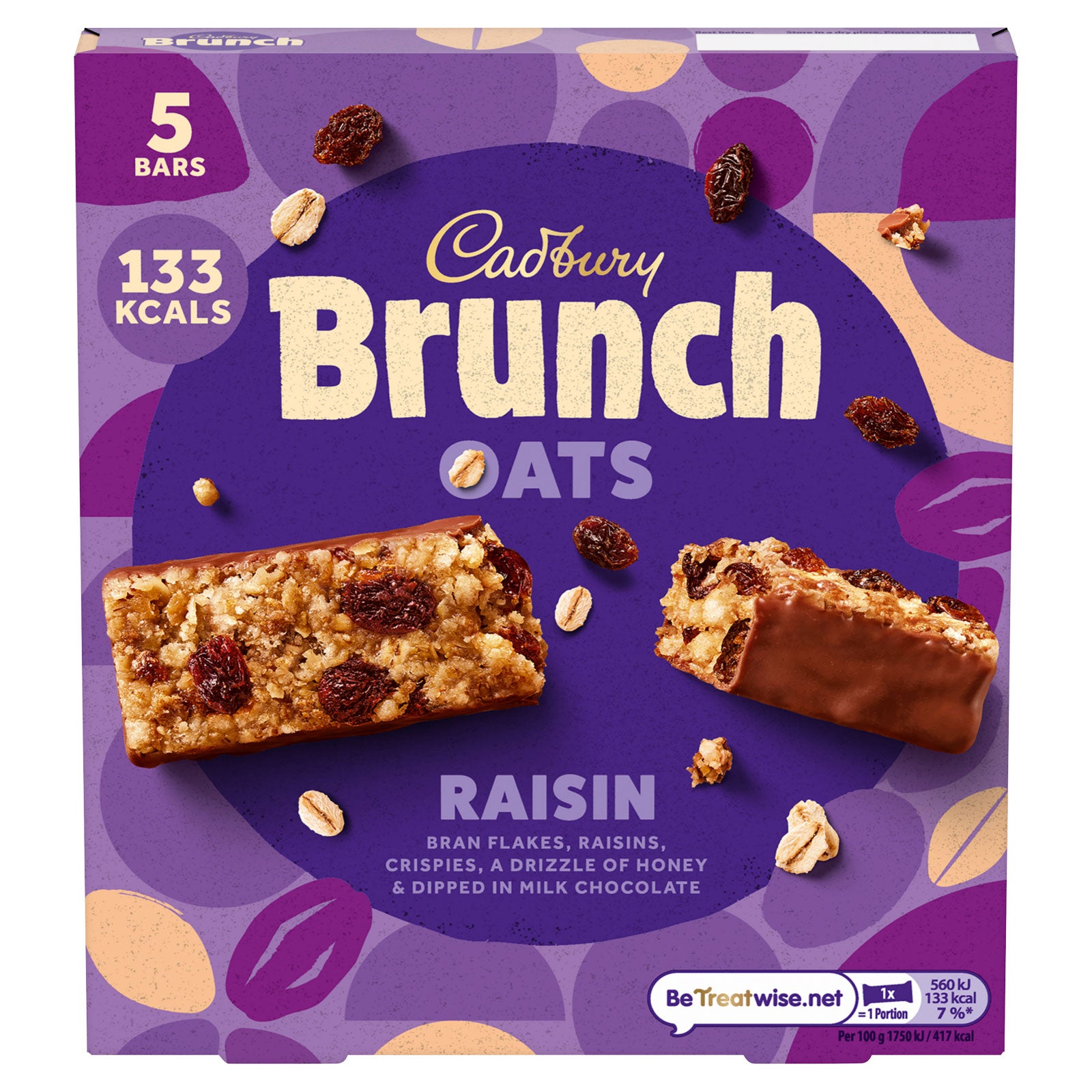 Cadbury Brunch Ats Raisin 5 Bars Cadbury Brunch Ats Raisin 5 Bars